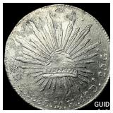1886 Mexico Silver 8 Reales NEARLY UNCIRCULATED