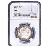 1910 Barber Half Dollar NGC PF69