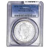 1878 Rev. 1879 Morgan Silver Dollar PCGS MS64