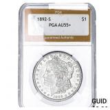 1892-S Morgan Silver Dollar PGA AU55+