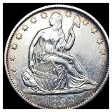 1858-O Color Silver Half Dollar CLOSELY UNCIRCULAT