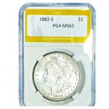 1882-S Morgan Silver Dollar PGA MS63