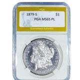 1879-S Morgan Silver Dollar PGA MS65 PL
