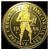 1988 .1106oz Gold 1 Ducat Netherlands SUPERB  GEM