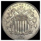 1868 Shield Nickel CLOSELY UNCIRCULATED
