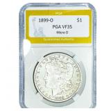 1899-O Morgan Silver Dollar PGA VF35 Micro O