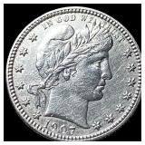1907-D Silver Barber Quarter CLOSELY UNCIRCULATED
