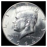 1964 Silver Half Dollar GEM BU