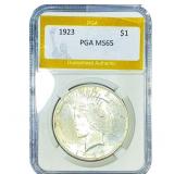 1923 Silver Peace Dollar PGA MS65