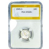1945-S Mercury Silver Dime PGA MS68+