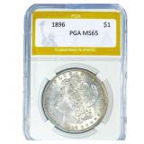 1896 Morgan Silver Dollar PGA MS65