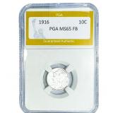 1916 Mercury Silver Dime PGA MS65 FB