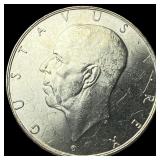 1938 Sweden Silver 2 Kroner UNCIRCULATED