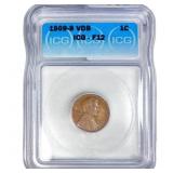 1909-S Wheat Cent ICG F12