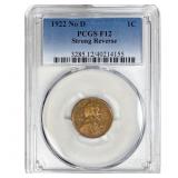 1922 No D Wheat Cent PCGS F12