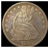 1858 Seated Liberty Half Dollar NEARLY UNCIRCULATE