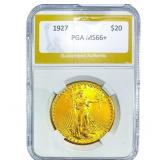 1927 $20 Gold Double Eagle NTC MS66+