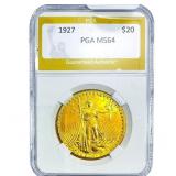 1927 $20 Gold Double Eagle NTC MS64