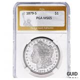1879-S Morgan Silver Dollar PGA MS65