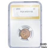 1893 Indian Head Cent PGA MS64 RB