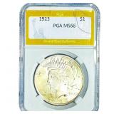 1923 Silver Peace Dollar PGA MS66