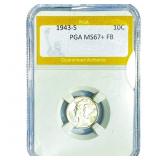 1943-S Mercury Silver Dime PGA MS67+ FB