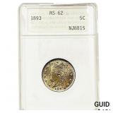 1893 Liberty Victory Nickel ANACS MS62