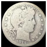 1914 Barber Quarter NICELY CIRCULATED