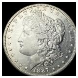 1887 Silver Morgan Dollar CHOICE AU