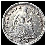 1848 Seated Liberty Half Dime CLOSELY UNCIRCULATED