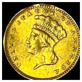 1857 Gold $1 Indian Princess Type 3 HIGH  GRADE