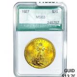 1927 $20 Gold Double Eagle NTC MS63