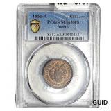 1851-A Austria Copper 1 Kreuzer PCGS MS63 RB