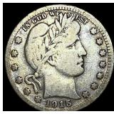 1915-S Silver Barber Quarter NEARLY UNCIRCULATED