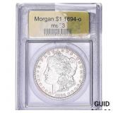 1894-O Morgan Silver Dollar USCG MS63