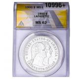 1900 Lafayette Silver Dollar ANACS MS62