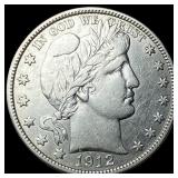 1912-D Silver Barber Half Dollar NEARLY  UNCIRCUL