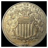 1866 Shield Nickel CLOSELY UNCIRCULATED