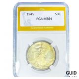 1945 Walking Liberty Half Dollar PGA MS64