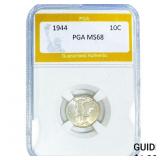1944 Mercury Silver Dime PGA MS68