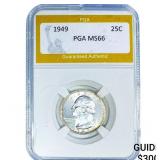 1949 Washington Silver Quarter PGA MS66