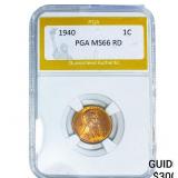 1940 Wheat Cent PGA MS66 RD