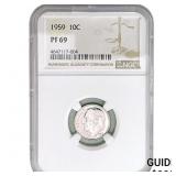 1959 Roosevelt Dime NGC PF69