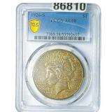 1926-S Silver Peace Dollar PCGS AU58