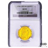 1798 Great Britain Gold Guinea NGC AU55