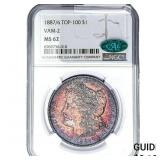 1887/6 CAC Morgan Silver Dollar NGC MS62 VAM-2