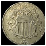 1867 Shield Nickel CLOSELY UNCIRCULATED