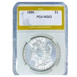 1886 Morgan Silver Dollar PGA MS63
