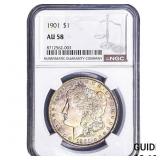 1901 Morgan Silver Dollar NGC AU58