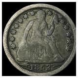 1853 Arrows Seated Liberty Dime NEARLY  UNCIRCULA